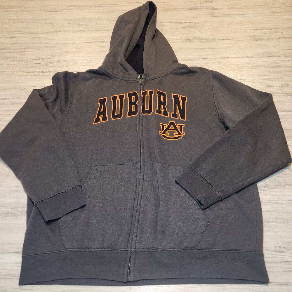 Stadium Athletics Auburn Zip Up Hoodie Youth Gray XL (20)